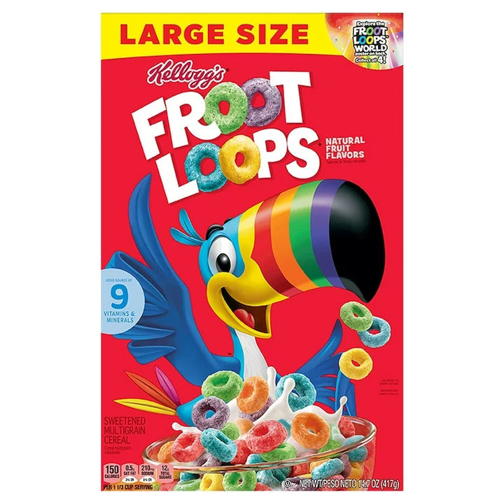 Kellogg's Froot Loops Breakfast Cereal, Large Box