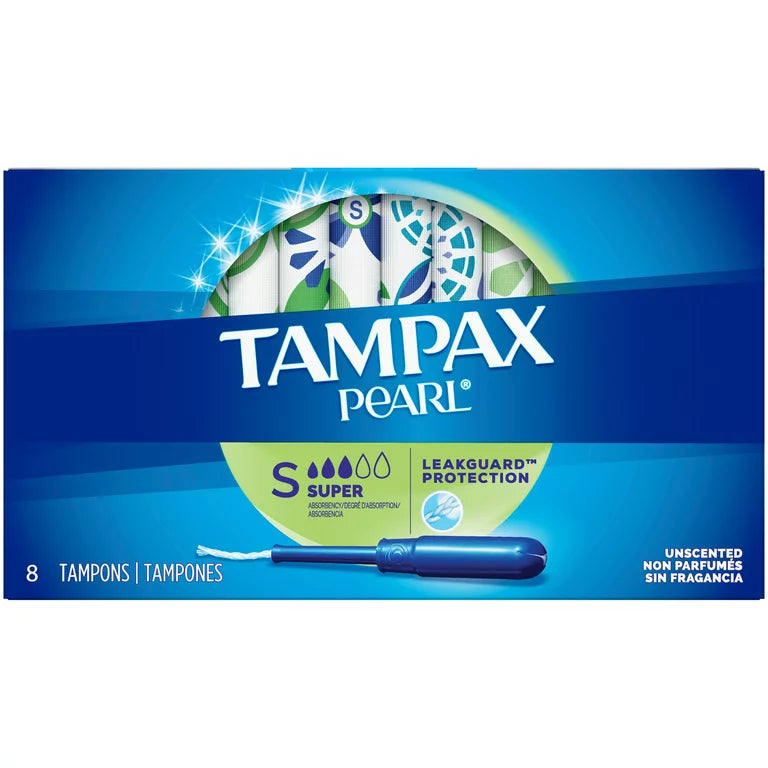 Tampax Pearl Super Absorbency with LeakGuard Braid, Unscented