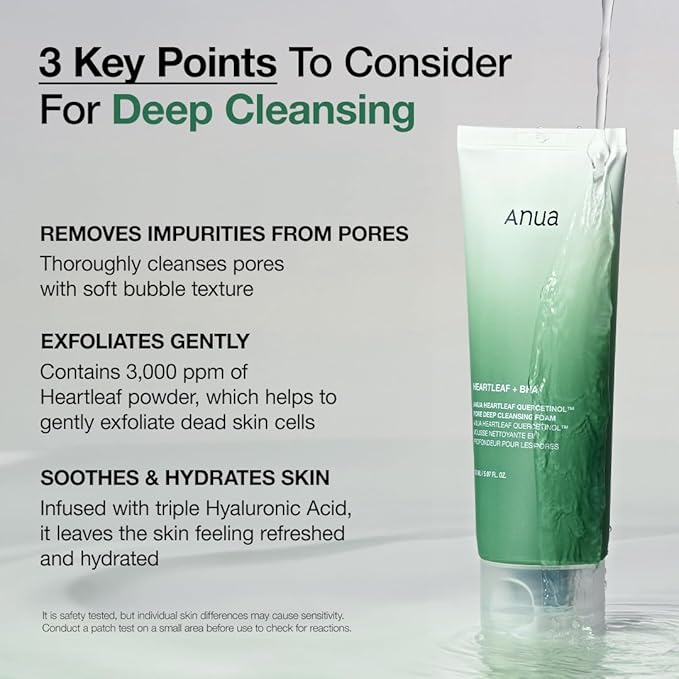 ANUA Heartleaf Quercetinol Pore Deep Cleansing Foam