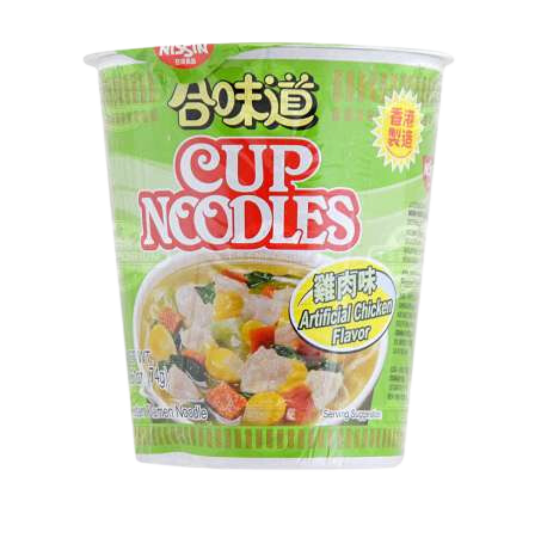 Fideos Nissin Cup - Sabor artificial a pollo