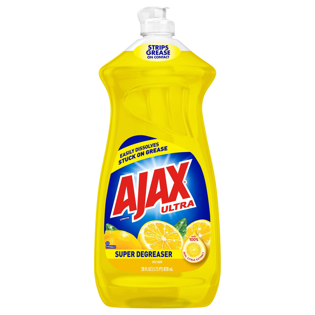 Ajax Dishwashing Liquid Dish Soap Yellow Lemon