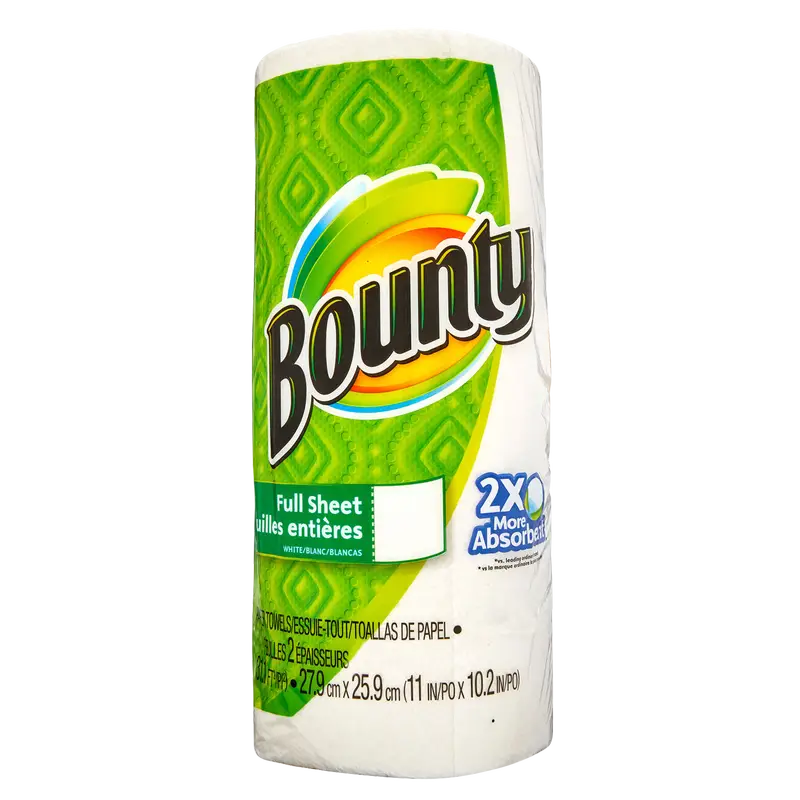 Bounty Toallas de Papel Select-A-Size Blancas 1 Rollo Doble 2 Rollos Regulares