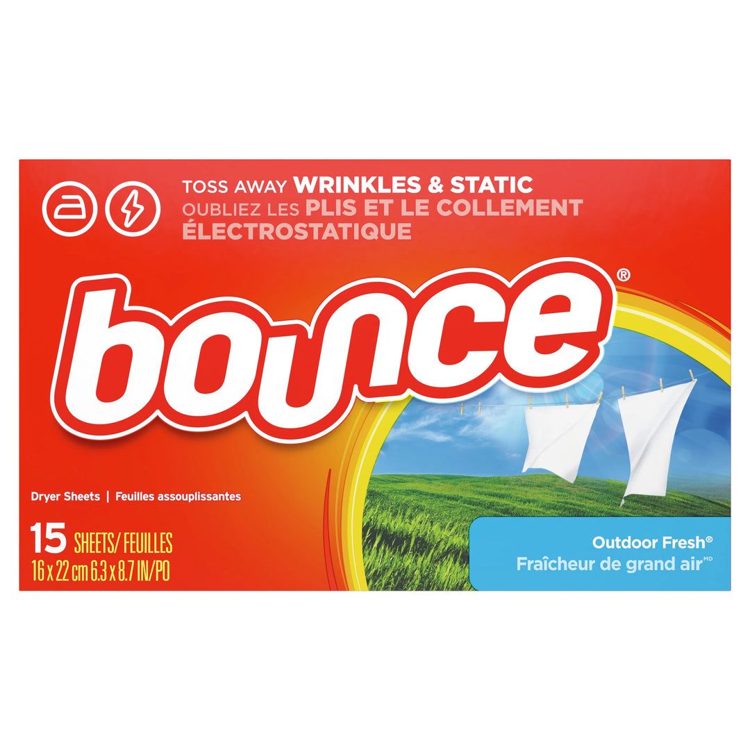 Bounce Hojas para secadora, aroma fresco al aire libre