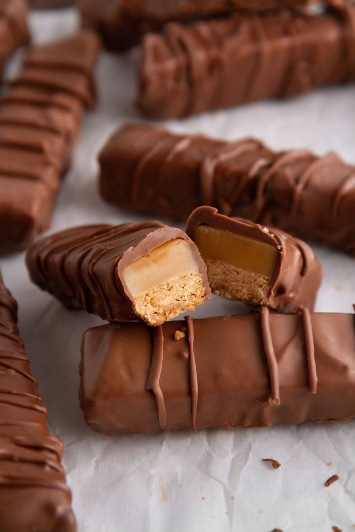 Barras de galleta de chocolate Twix: tamaño compartido