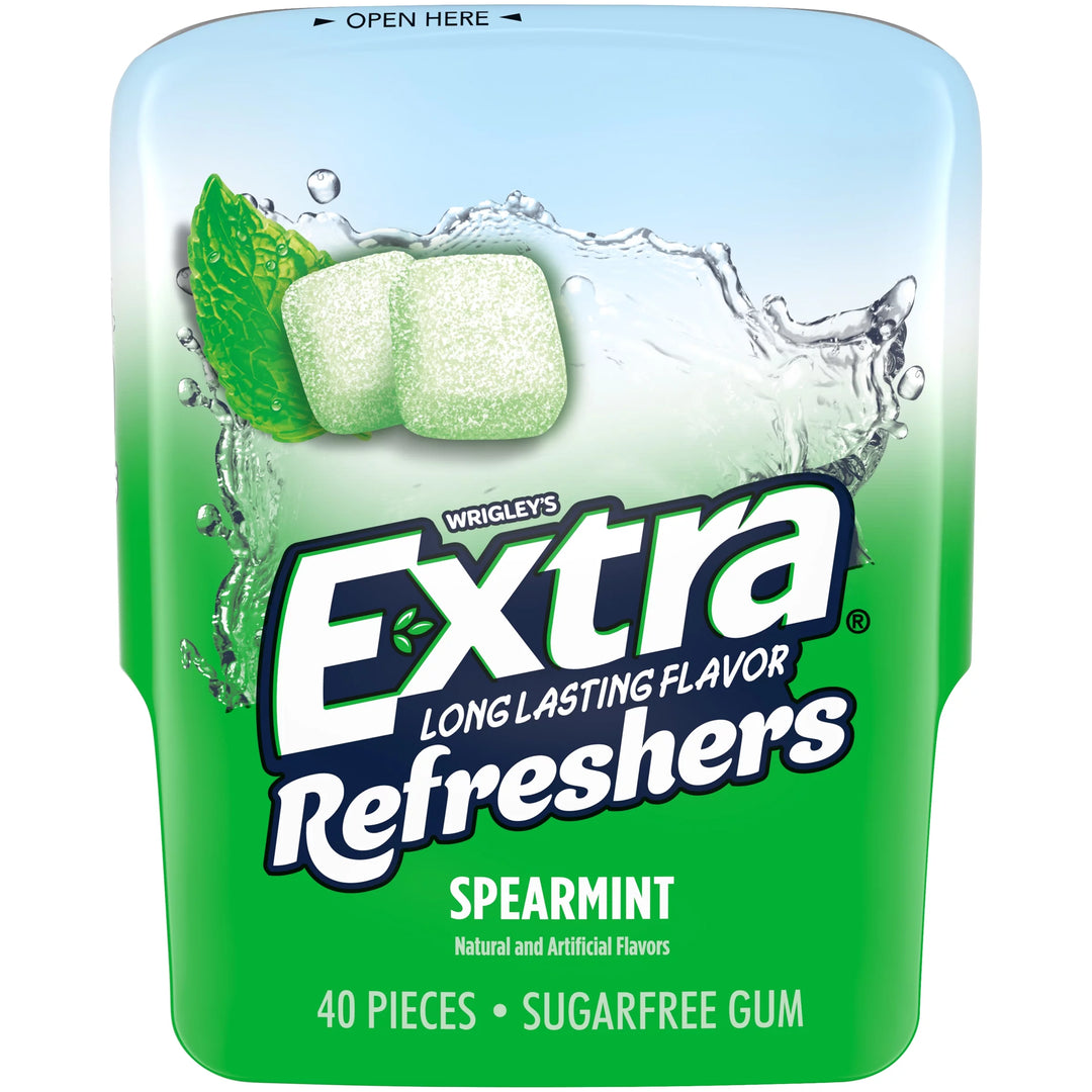 Chicle Extra Refreshers Menta Verde Sin Azúcar