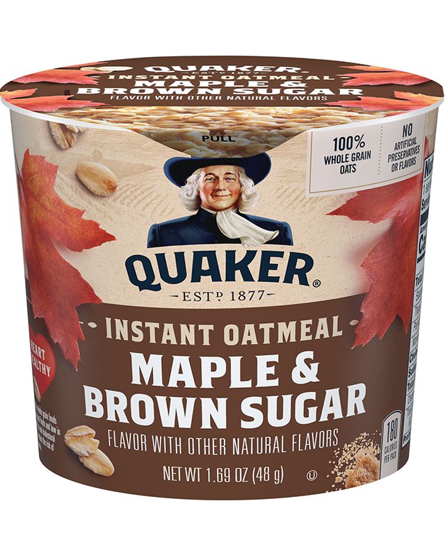 Quaker Oats Instant Oatmeal Cup -Maple & Brown Sugar Flavor