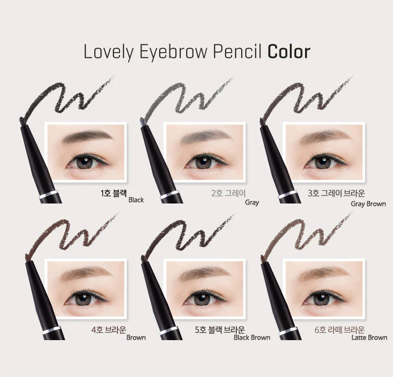 Tonymoly Lovely Eyebrown Pencil, Black Brown